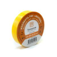 Изолента ПВХ желтая 0,15 x 15 мм х 20 м (10 шт/уп) Промрукав