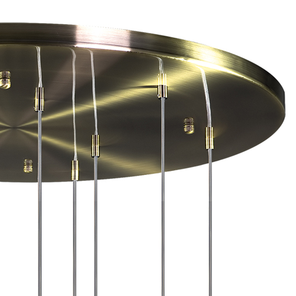 813091 Люстра GLOBO 9х40W E14 electroplating bronze/white