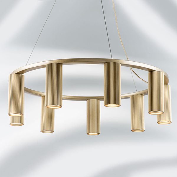 718093 Люстра ROMA 9х28W GU10 (led) CHAMPAGNE GOLD