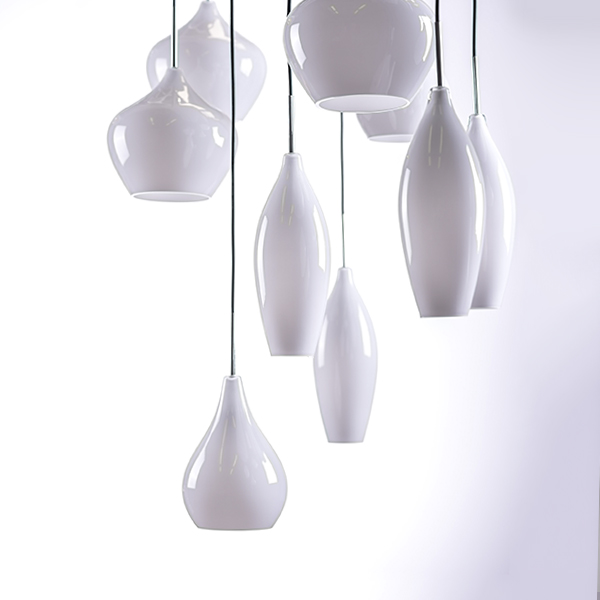 803120 Подвес PENTOLA 12x40W E14 ХРОМ/БЕЛЫЙ