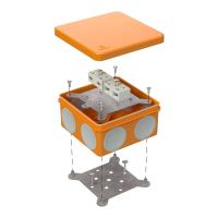 Коробка огнестойкая разветвительная для о/п двухкомпонентная 60-0300-FR6.0-4-4-Р Е15-Е60 RAL2004 100х100х50 (14 шт/кор) Промрукав