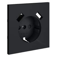 Накладка для розетки с заземлением и защитными шторками, с USB A+A, S70 (графит)
