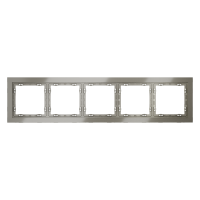 Рамка стеклянная VOLTUM S70 на 5 постов, (шелк, стекло)