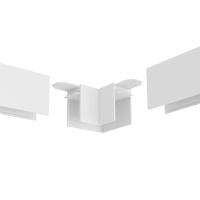 Угловой соединитель горизонтальный для накладного шинопровода белый, AM543 WH SMART