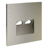 Накладка для розетки компьютерной двойной RJ45+RJ45 кат.6, S70 (шелк)