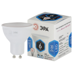 Лампочка светодиодная ЭРА STD LED MR16-6W-840-GU10 GU10 6Вт софит нейтральный белый свет