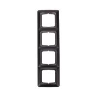 DEA Рамка 4-я горизонтальная Черный Металлик KRANZ 