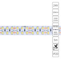 A2424015-02-4K Светодиодная лента 24В 20Вт/м 2200Лм/м 4000К 90+ 15мм SMD2835 240шт/м 5м IP20