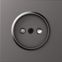 Накладка для розетки без заземления, со шторками 16A 250 В~, матовый титан, серия S08