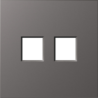 Накладка 2-я для розеток RJ45,TV,SAT, матовый титан, серия S08
