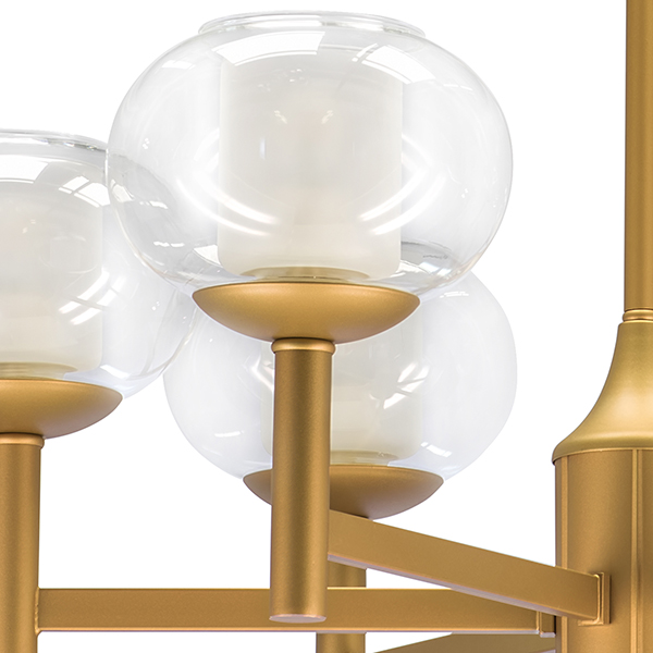 730063 Люстра FIAMMA 6х40W E27 ЗОЛОТО/ПРОЗРАЧНЫЙ