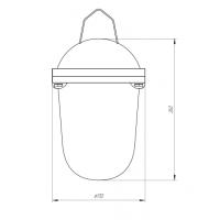 Светильник ЭРА  НСП 41-200-001 без решетки Желудь сталь / стекло IP54 E27 max 200Вт 185х260 белый