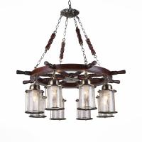 SL150.303.08 Люстра подвесная ST-Luce Бронза, Коричневый/Прозрачный с эфектом трещин E27 8*40W VOLANTINO