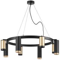 LR01840487470 Люстра RULLO 8х50W GU10 ЧЕРНЫЙ/ЗОЛОТО (571018+214440-4+214487-4+203437-4+203440-4)