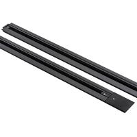 501018 Трек 2-контакт 1-фазный встраиваемый BARRA1м, ЧЕРНЫЙ МАТОВЫЙ (питание и заглушка в комплекте)