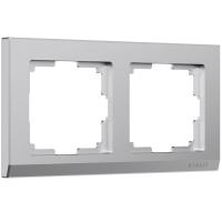 Рамка на 2 поста Stark (серебряный матовый) W0021865