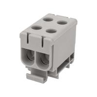 Клемма вводная силовая КВС 6-50мм² 2-рядная серая распределительная REXANT