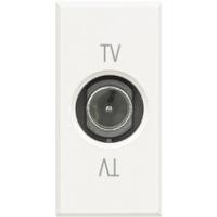 BT Axolute White Розетка TV проходная папа с возможностью обратной связи с сопротив. 75 Ом 1мод