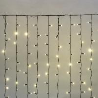 Гирлянда светодиодная Занавес 2х1,5м 360 LED ТЕПЛЫЙ БЕЛЫЙ черный ПВХ IP65 постоянное свечение 230В соединяется NEON-NIGHT нужен шнур 303-500