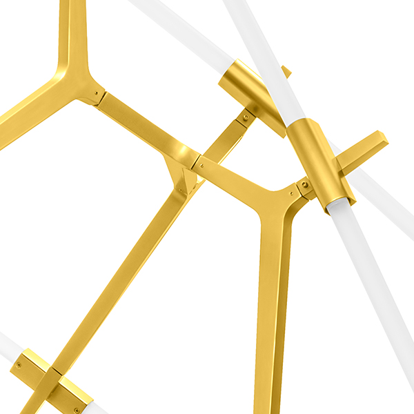 742203 Люстра STRUTTURA 20х6W (led) G9 ЗОЛОТО МАТОВЫЙ