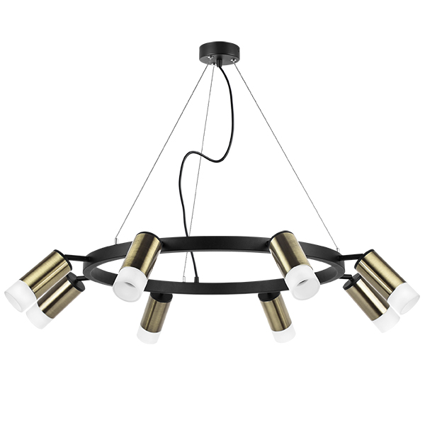 LR0183181 Люстра RULLO 8х50W GU10 ЧЕРНЫЙ/БРОНЗА (571018+214431-8+202431-8)