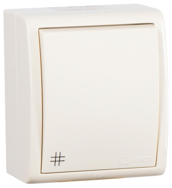 Выключатель одноклавишный проходной с 3-х мест (перекрёстный)  IP54  10А 250В  винтовой зажим  S15 A