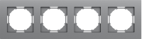 Рамка 4-я, матовый серый, серия A07
