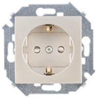 Розетка с заземл.   Schuko со шторками  16А 250В  винт зажим  шампань