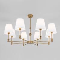 Потолочная люстра с тканевыми абажурами 60145/8 латунь