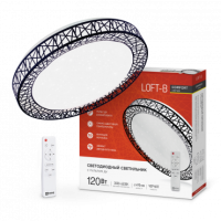 Светильник сд COMFORT Loft-B 120Вт 230В 3000-6500K 9600Лм 500x100мм с пультом ДУ IN HOME