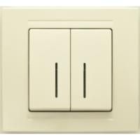 MD2912104 Выкл. 2-клав.с подсветкой крем