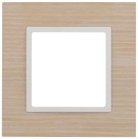14-5301-01 ЭРА Рамка на 1 пост, дерево, Эра Elegance, белён.дуб-бел (10/50/3200)