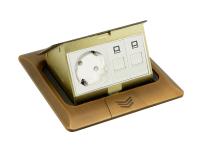 Выдвижной блок на 4 модуля, античная латунь