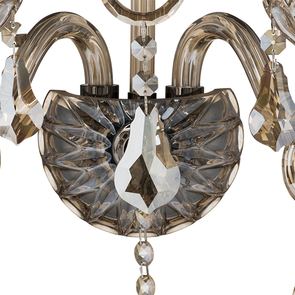 715627 Бра NATIVO 2x40W E14 КОНЬЯК/ЧЕРНЫЙ ХРОМ/БЕЖЕВЫЙ