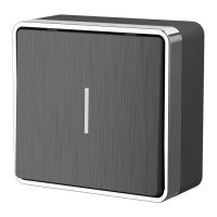 W5010104/ Выключатель одноклавишный с подсветкой Gallant (графит рифленый)