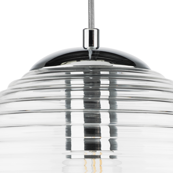 804001 Подвес DISSIMO 1х40W E27 ХРОМ/ПРОЗРАЧНЫЙ