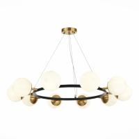 SLE220403-10 Светильник подвесной Черный, Латунь/Белый E27 10*60W FORLI