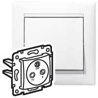 Legrand Valena Бел Розетка TV-FM-SAT проходная 2400 МГц 14 дБ