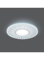 BL136 Светильник Gauss Backlight Кругл./узор. Белый  Gu5.3  3W  LED 4000K 1/40
