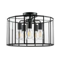 798257 Люстра GENNI 5х40W E27 ЧЕРНЫЙ МАТОВЫЙ/ПРОЗРАЧНЫЙ