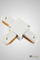 Трековый однофазный T-образный соединитель AM Group AM174 WH