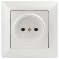 Розетка Intro Solo 4-201-06 без заземления 2P, 16А-250В, IP20, СУ, перламутр