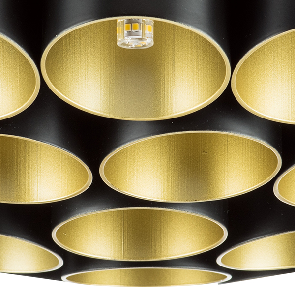 720407 Люстра SIENA 40х40W G9 ЧЕРНЫЙ/ЗОЛОТО