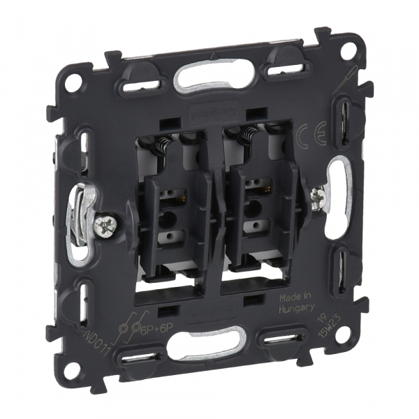 Legrand Valena Мех INMATIC Выключатель кнопочный 2-клавишный 6А 250В