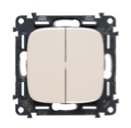 Legrand Valena ALLURE DIY Сл.кость Выключатель 2-х клавишный 10А 250В
