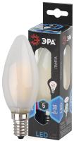 Лампочка светодиодная ЭРА F-LED B35-5W-840-E14 frost Е14 / Е14 5Вт филамент свеча матовая нейтральный белый свет