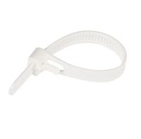 Многоразовая хомут-стяжка 300 х 7,5 мм (прозрачная) (50 шт/уп) Промрукав