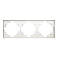Рамка STRONG 3-постовая жемчуг KRANZ