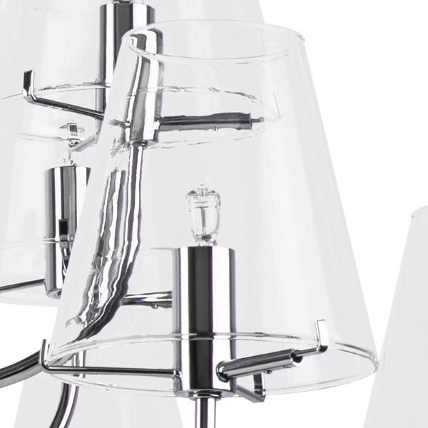 758164 Люстра подв. DIAFANO 16х40W G9 ХРОМ/ПРОЗРАЧНЫЙ