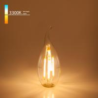 Филаментная светодиодная лампа "Свеча на ветру" C35 7W 3300K E14 (CW35 прозрачный) BLE1416